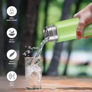 Bitsy Stainless Steel Light Green ColourWater Bottle 450 ml 
