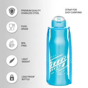 GAIETY  Stainless Steel Sipper Blue Colour Water Bottle 650 ml