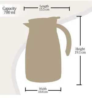 Milton Bistro 800 Thermosteel Carafe, 780 ml, Black