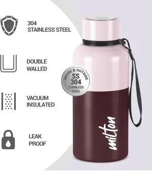 Ancy 500 Thermosteel Water Bottle, ISI Certified, 24 Hr Hot and Cold 500 ml Steel Flask (Pack of 1, Brown)