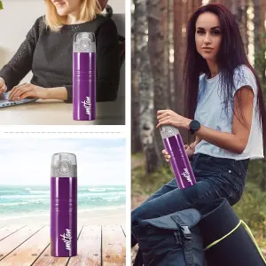 VOGUE Stainless Steel Purple Colour Water Bottle 750ml
