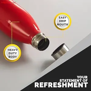 PLAIN LID BOTTLES RED SHINE COLOUR 1000 ML