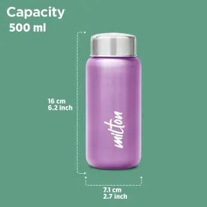 Aqua Stainless Steel Purple Colour Water Bottle 500 ml 