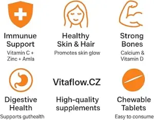 Vitaflow.CZ  (Vitamin C. Zinc & Amla Extract  Chewable Tablets )