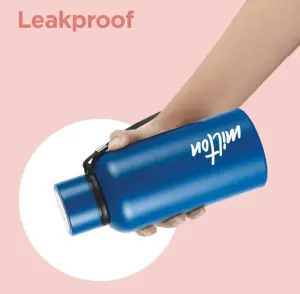 Aura 750 Thermosteel Water Bottle, ISI Certified, 24 Hr Hot and Cold 750ml Steel Flask (Pack of 1, Blue)