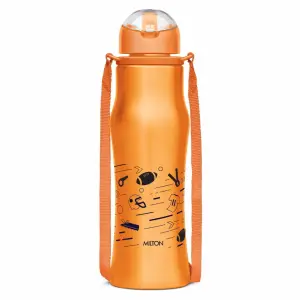GAIETY  Stainless Steel Sipper Orange Colour Water Bottle 650 ml