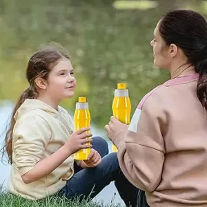 ACTIVE Stainless Steel Water Bottle, 1000ml, Yellow