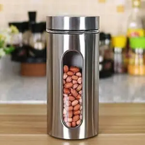 Steel Clear 550 Round Storage Jar, 494 ml