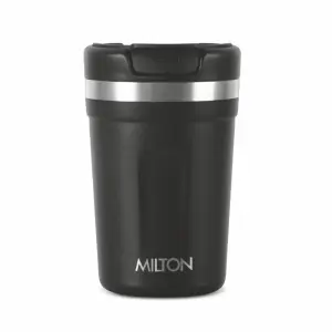 Corral 350 Thermosteel Vacuum Insulated Travel Mug, 290ml, Black Prolonged Hours Hot & Cold, Spill Proof & Easy to Sip, Leakproof & Rustproof, On The Go Coffee Cup
