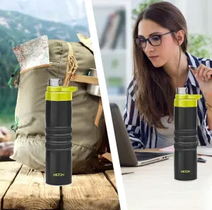 Amigo 800 Thermosteel Hot or Cold Water Bottle, 660 ml, Black