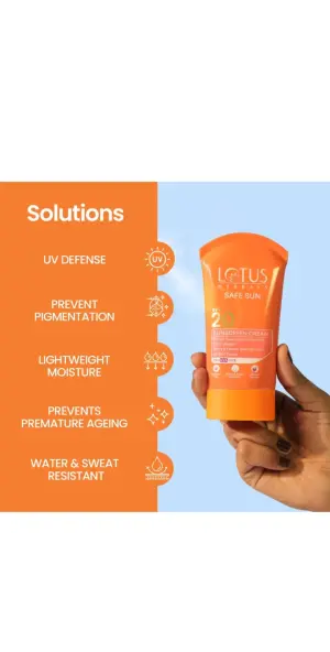 Lotus Herbals Safe Sun Sunscreen Cream PA+ SPF 20(50g)