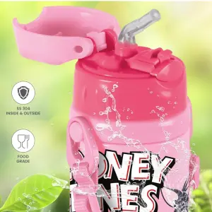 Milton Charmy 350 Looney Tunes Thermosteel Kids Water Bottle, 330 ml, Pink | Vacuum Insulated | Hot & Cold | Leak Proof | Rust Proof | School | Picnic