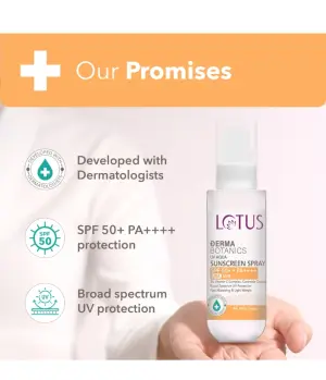 Lotus DermaBotanics 3% Vitamin C Complex + Ceramide Complex UV Aqua Sunscreen Spray SPF 50+ PA++++(50ml)