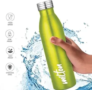 Breeze Stainless Steel Green Colour Water Bottle (750ml) 