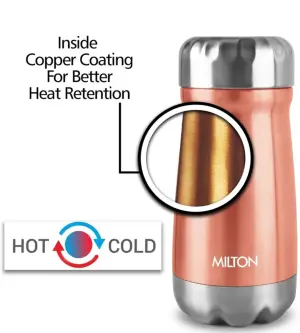 All Rounder 400 Thermosteel Hot and Cold Flask, 1 Piece, 350 ml, Orange | Insulated Flask | Leak Proof | Soup Flask | Dal Flask | Sambar Flask | Thermos | Long Hours Hot and Cold