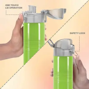 VOGUE Stainless Steel Parrot Green Colour Water Bottle 750 ml