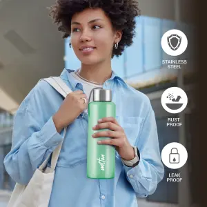 Glim Stainless Steel Aqua Green  Colour Water Bottle (1000 ml) 