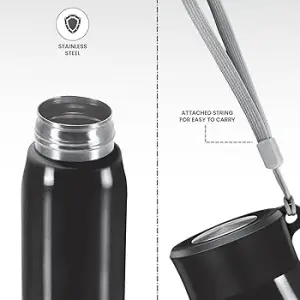 Handy Stainless Steel Sipper  Black Colour Water Bottle (850 ML) 