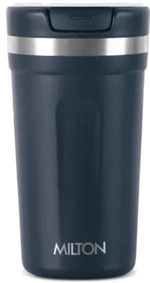 Corral 450 Thermosteel Vacuum Insulated Travel Mug 400ml,  Blue, Prolonged Hours Hot & Cold, Spill Proof & Easy to Sip, Leakproof & Rustproof, On The Go Coffee Cup