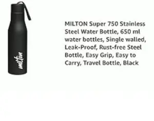 Super Stainless Steel Water Bottle Black Colour (750 ml) 