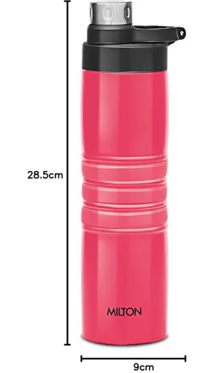 Milton Amigo 800 Thermosteel Hot or Cold Water Bottle, 660 ml, Dark Pink