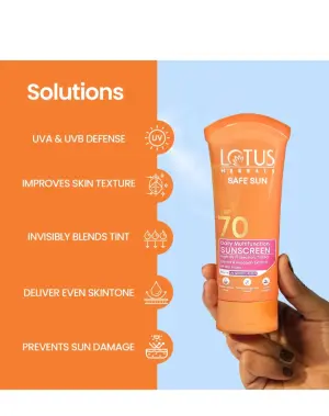 Lotus Herbals Safe Sun Daily Multi-Function Sunblock PA+++ SPF 70 (60g)