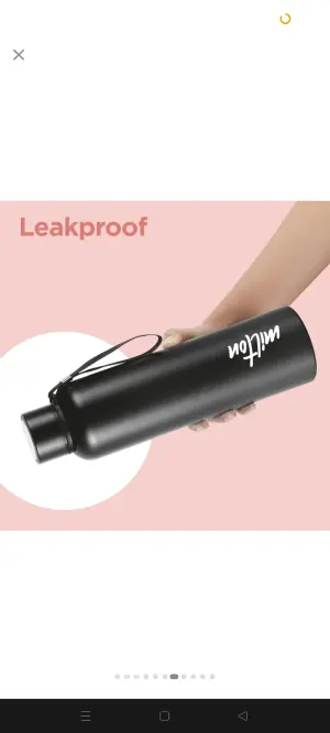 Aura 750 Thermosteel Water Bottle, ISI Certified, 24 Hr Hot and Cold 750 ml Steel Flask (Pack of 1, Black)