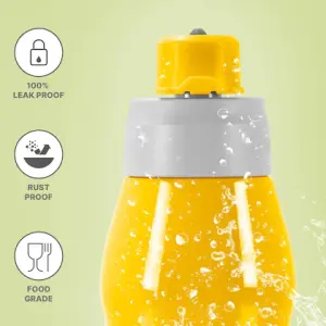 ACTIVE Stainless Steel Water Bottle, 1000ml, Yellow