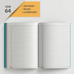Case Bound Long Book. A4 size 348 pgs. 
