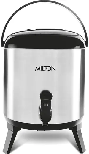 Milton Stellar 5 Thermosteel Water Jug, 4.6 litres, Silver | PU Insulated | Hot & Cold | Sturdy Base | Hygienic | Odour Free