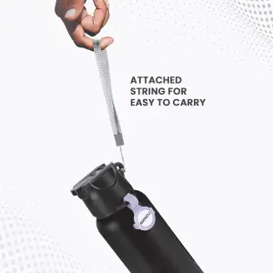 SIPSTAR - Stainless Steel Sipper Black Colour Water Bottle 600ml