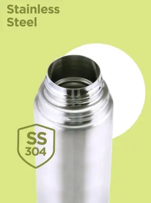 Milton Flip Lid 750 Thermosteel 750 ml Water Bottle, 24 Hr Hot and Cold I Leak Proof Lid with Jacket, ISI Certified I Vacuum Insulated I for Office, Gym, School I Silver