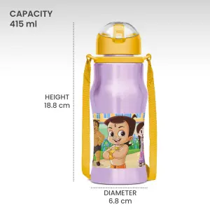SIPMATE Stainless Steel Sipper Orange (CHHOTA BHEEM) Water bottle 450 ml