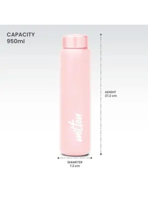 Aqua Stainless Steel Light Pink Colour Water Bottle 1000ml 