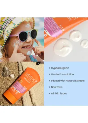 Lotus Herbals Safe Sun Kids Sunscreen Cream. (100g)