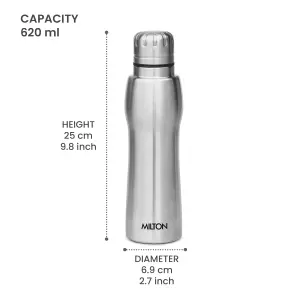 Elate Stainless Steel Water Bottle silver colour (750 ml) 