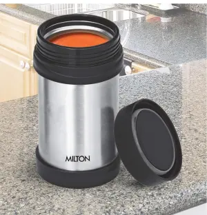 Soup Flask Deluxe 500 ml Thermosteel I 100% Leak Proof I Premium SS304 Stainless Steel I Vacuum Insulated I Thermos for Soup, Tea, Coffee, Silver