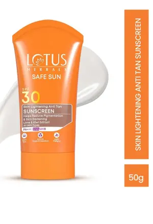 Lotus Herbals Safe Sun Skin Lightening Anti-Tan Sunblock PA+++ (50g)