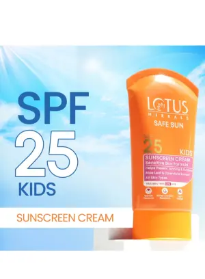 Lotus Herbals Safe Sun Kids Sunscreen Cream. (100g)