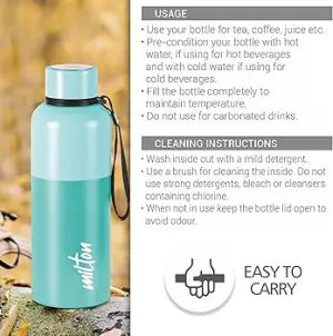Ancy 750 Thermosteel Water Bottle, ISI Certified, 24 Hr Hot and Cold 750 ml Steel Flask (Pack of 1, Blue)