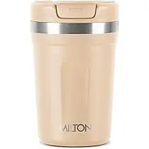 Corral 350 Thermosteel Vacuum Insulated Travel Mug, 290ml,  Cream Prolonged Hours Hot & Cold, Spill Proof & Easy to Sip, Leakproof & Rustproof, On The Go Coffee Cup