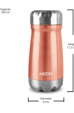 All Rounder 400 Thermosteel Hot and Cold Flask, 1 Piece, 350 ml, Orange | Insulated Flask | Leak Proof | Soup Flask | Dal Flask | Sambar Flask | Thermos | Long Hours Hot and Cold