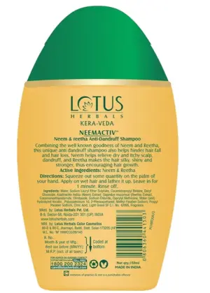  Herbals Kera-Veda Neemactiv Neem & Reetha Anti-Dandruff Shampoo.(150ml)