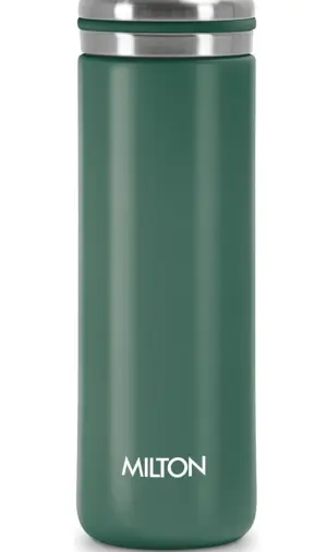 Shiny 300 Thermosteel Water Bottle 300 ml, 24 Hr Hot and Cold I Leak Proof Lid, ISI Certified I Vacuum Insulated I for Office, Gym, School I Green