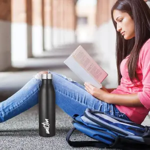Breeze Stainless Steel Black Colour Water Bottle (750ml) 