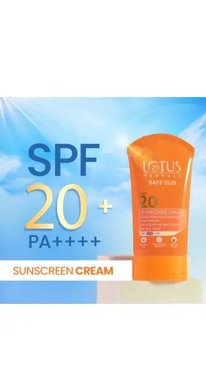 Lotus Herbals Safe Sun Sunscreen Cream PA+ SPF 20(50g)