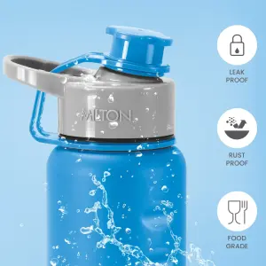 GRIPPER Stainless Steel Water Bottle, 1000ml, BLUE