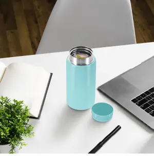  Minimate 200 Thermosteel Insulated Water Bottle, 24 Hr Hot and Cold | Leak Proof Lid, ISI Certified I Vacuum Insulated | for Office, Gym, School | Blue