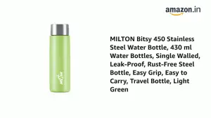 Bitsy Stainless Steel Light Green ColourWater Bottle 450 ml 