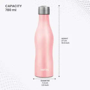 Campa Stainless Steel Water Bottle Pink Colour (800 ml) 